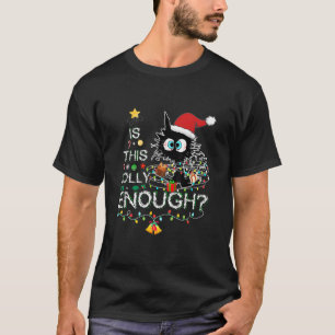 T-shirt Funny Chat Noir Est Ce Jolly Assez Noël San