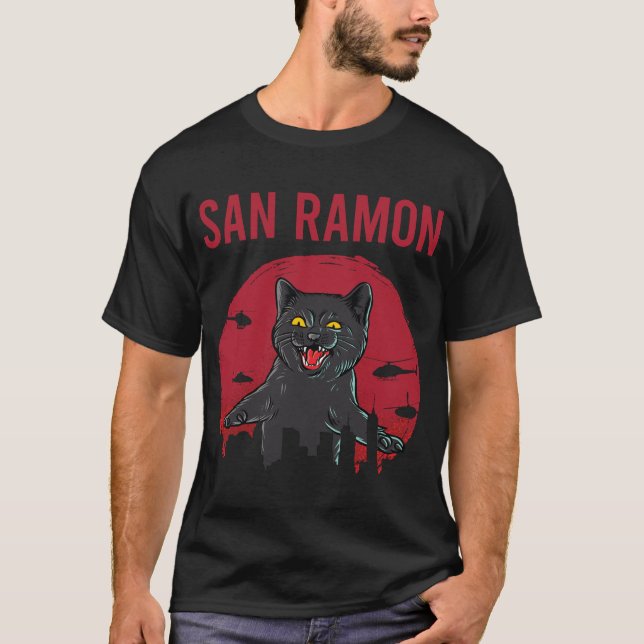 T-shirt Funny Chat noir San Ramon (Devant)
