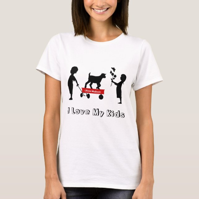 T-shirt FUNNY CHAT | Red Wagon Totes MaGoats (Devant)