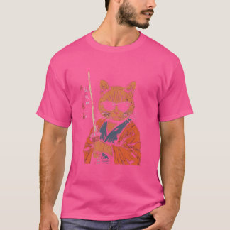 T-shirt Funny Chat Samurai Amoureux des animaux japonais G