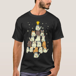 T-shirt Funny Chats sapin de Noël