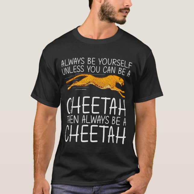 T-shirt Funny Cheetah Art For Men Women Kids Animal Safari (Devant)