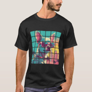 T-shirt Funny Chihuahua Chien Cool Synthwave Graphique