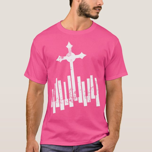 T-shirt Funny Christian Keyboard 	 Piano Player Lover Gift (Devant)