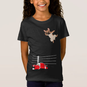 T-Shirt Funny Christmas Chien Xmas Lutte Père Noël et Fran