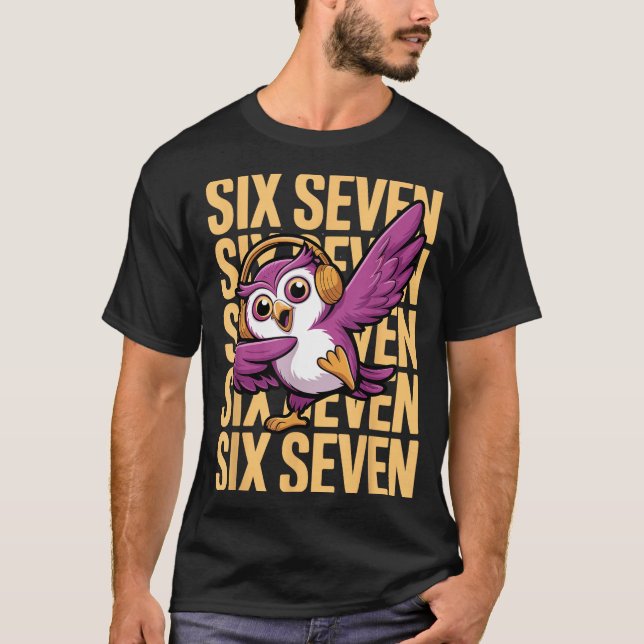 T-shirt Funny Christmas Cool Owl Dabbing Xmas Dab Six Seve (Devant)