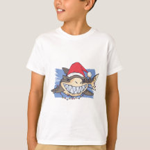 Funny Christmas SHARK Cartoon Ado garçon fille enf