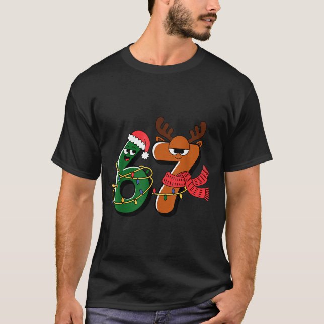 T-shirt Funny Christmas Six Seven 67 Meme 6 7, Holiday Paj (Devant)