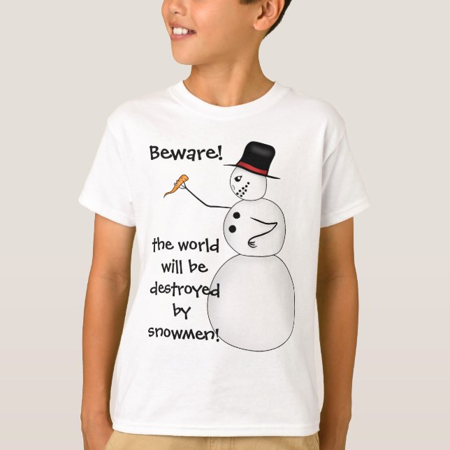 T-shirt Funny Christmas snowman (Devant)