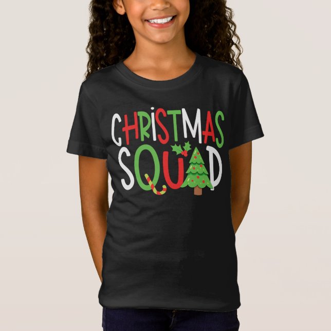 T-Shirt Funny Christmas Squad Famille Vacances (Devant)