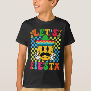 T-shirt Funny Cinco De Mayo À damiers Fêtons le sourire M