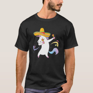 T-shirt Funny Cinco De Mayo Unicorn Cute Costume Mexicain 