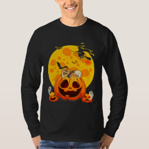 T-shirt Funny Citrouille Chien Poméranien Casquette sorcie