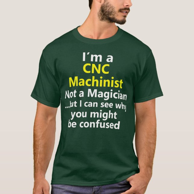 T-shirt Funny CNC Machinist Job Computer Opérateur (Devant)