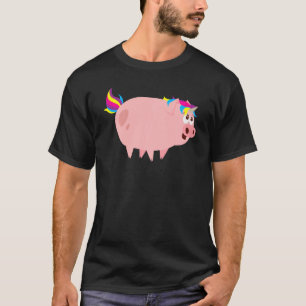T-shirt Funny Cochon Unicorn Cute Piggycorn Pour Les Jeune