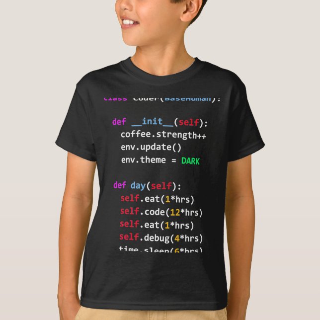 T-shirt Funny Coding Python Cl Eat Code Sleep  (Devant)