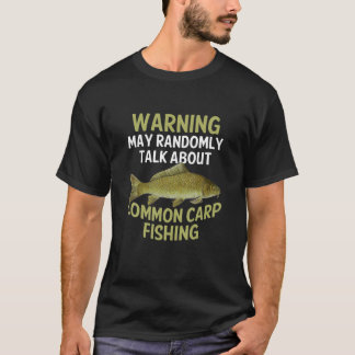 T-shirt Funny Common Carp Fishing Graphic Euro eau douce
