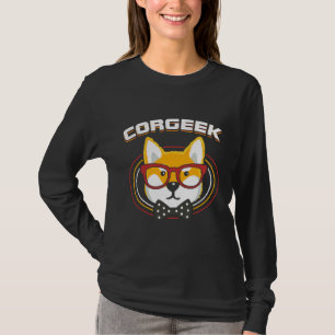 T-shirt Funny Corgi Geek Corgeek Design de livre 31
