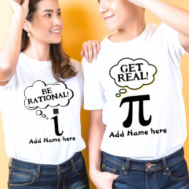 T-shirt Funny Couple Pi jour- i unité imaginaire