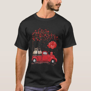 T-shirt Funny Couple Siamese Camion Rouge Saint Valentin
