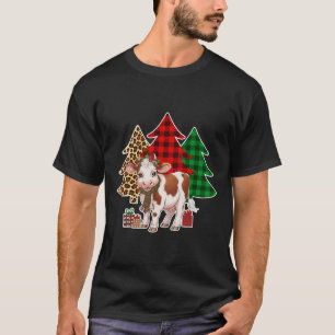 T-shirt Funny Cow Christmas Tree Xmas Cow Amateurs Hommes