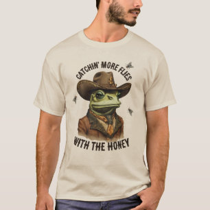 T-shirt Funny cowboy grenouille mouche occidentale personn