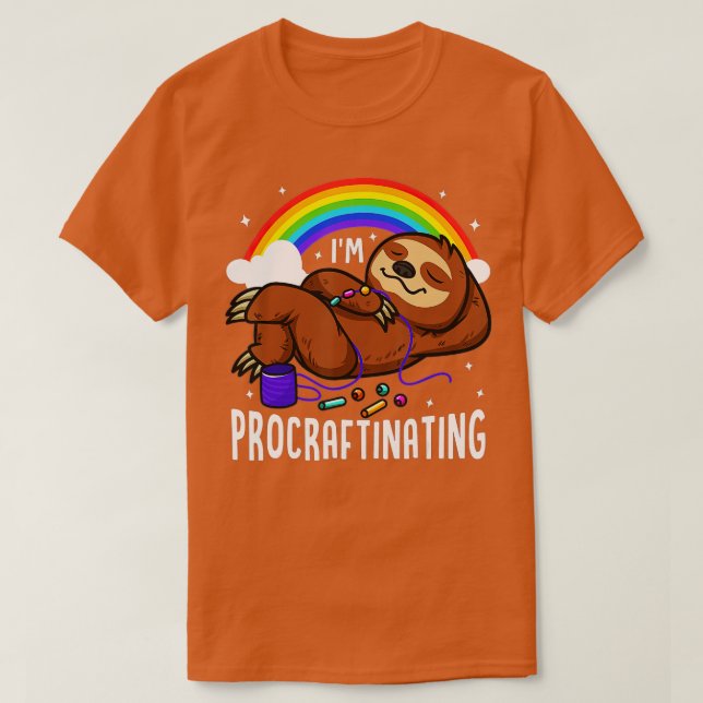 T-shirt Funny Crafting For Crafters I'm ProCRAFTinating Sl (Design devant)