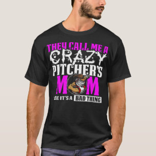 T-shirt Funny Crazy Baseball Pitchers Maman sac bébé