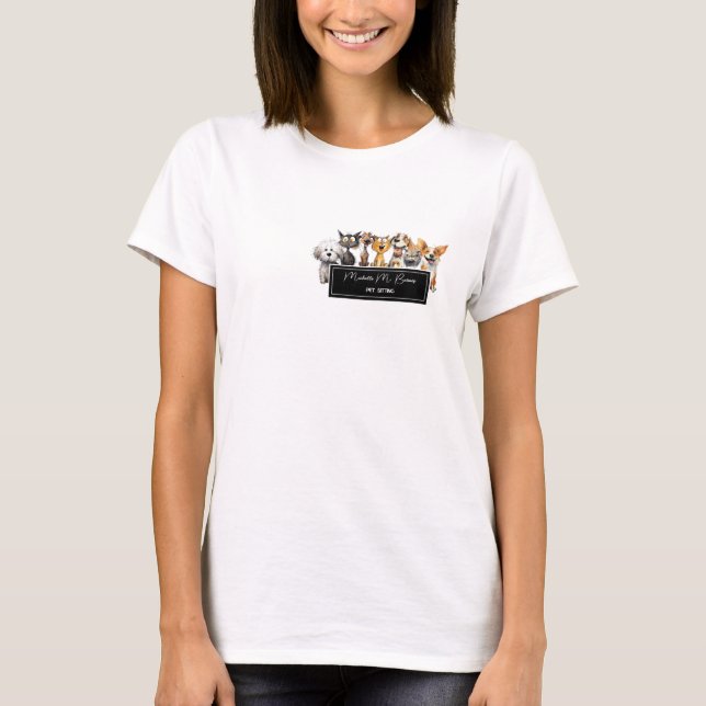 T-shirt Funny Crazy Cats Chiens Animaux Professionnels (Devant)