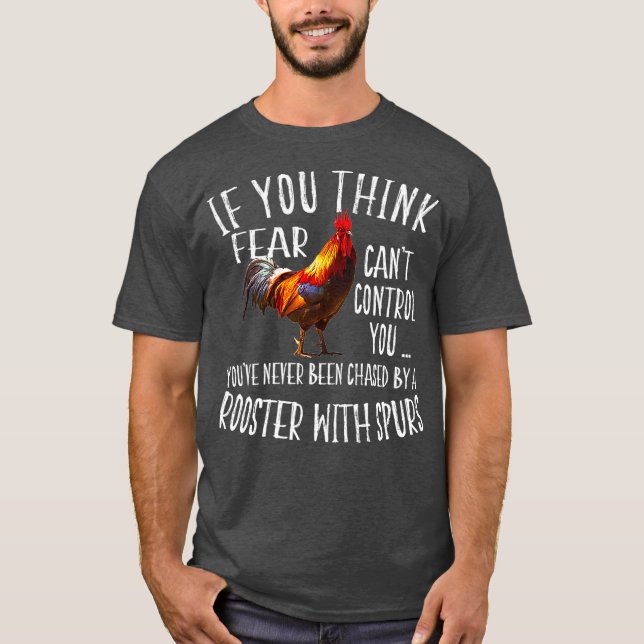 T-shirt Funny Crazy Rooster Chicken Farm (Devant)
