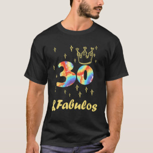 T-shirt Funny Crown Tie Dye 30e anniversaire 30 ans vieux