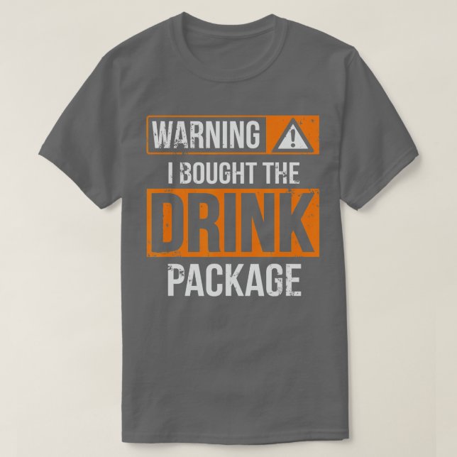 T-shirt Funny Cruise Ship Caribbean Vacances Boisson Packa (Design devant)