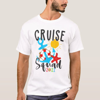T-shirt Funny Cruise Squad 2022 Navigation Croisière Tropi