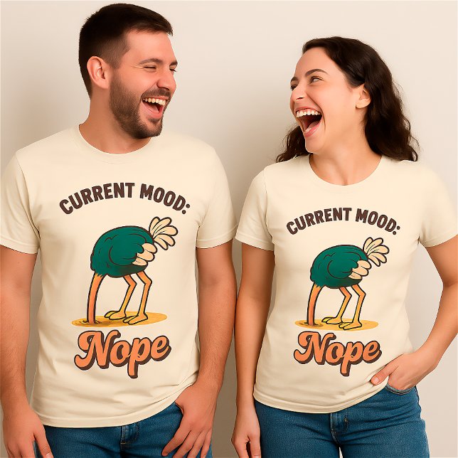 T-shirt Funny “Current Mood: Nope” Custom Unisex Humor (Créateur téléchargé)