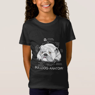 T-Shirt Funny Cute English Bulldog Anatomie de la biologie