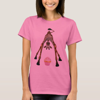 T-shirt Funny Cute Giraffe et Cupcake
