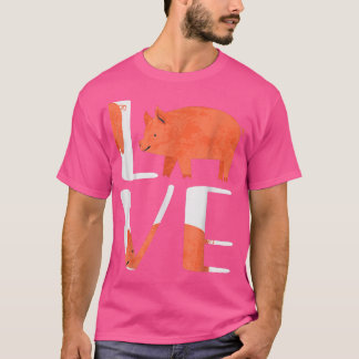 T-shirt Funny Cute I Love Pig Shirt Farm