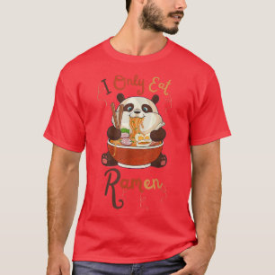 T-shirt FUNNY Cute Panda Ramen CITE COOL Je Ne Mange Que R