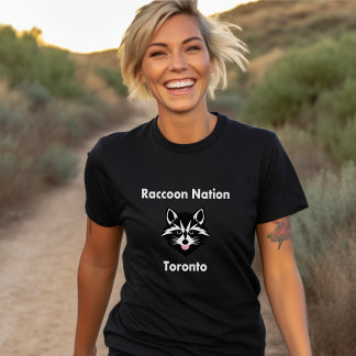 T-shirt Funny Cute Raccoon Nation Toronto Dark Color