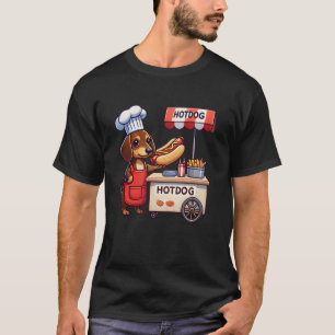 T-shirt Funny Dachshund Chien Weiner Saucisse Hotdog Sandw