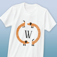 Funny Dachshund Saucisse Chien Monogramme