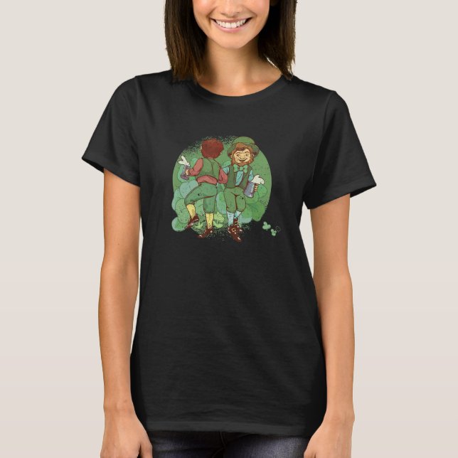 T-shirt Funny Dancing Leprechaun St Patricks Day Lucky Dab (Devant)