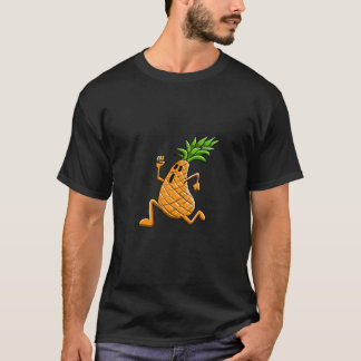 T-shirt Funny Dancing Pineapple Cartoon Character