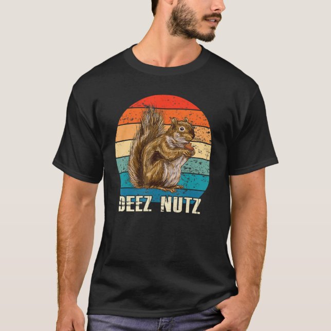 T-shirt Funny Deez Nut Nutcracker Squirrel Deez Nutz Retro (Devant)