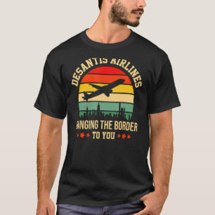T-shirt Funny DeSantis Airlines - Service de Délocalisatio