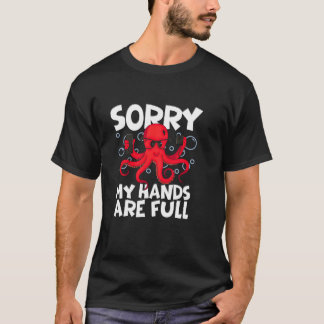 T-shirt Funny Design–Cool Octopus Holding Phones