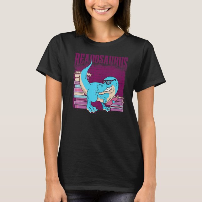 T-shirt Funny Dinosaur Lecture Livres Bibliothèque Bookwor (Devant)