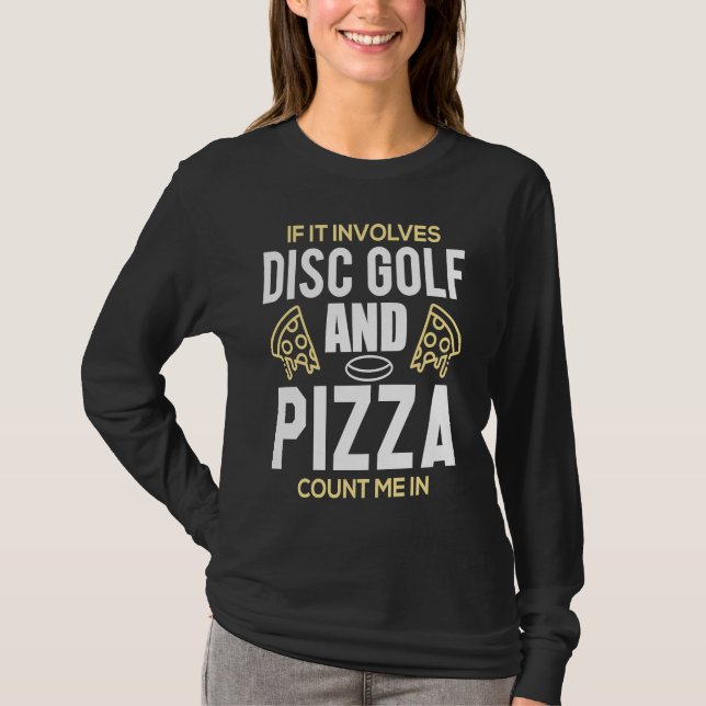 T-shirt Funny Disc Golf Men's Pizza Lover Frisbee Golfer (Devant)