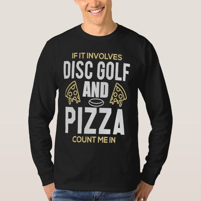 T-shirt Funny Disc Golf Men's Pizza Lover Frisbee Golfer (Devant)