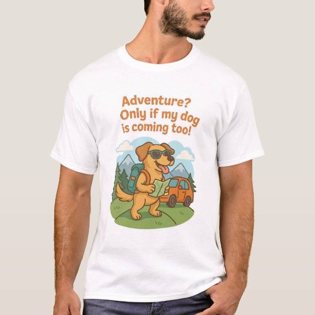 T-shirt Funny Dog Adventure (Devant)